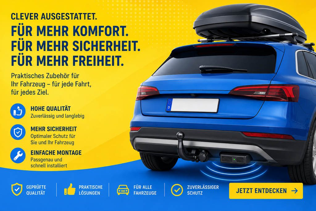 Clever Ausgestattet - Zubehörteile - Bild mit Auto und Dachbox